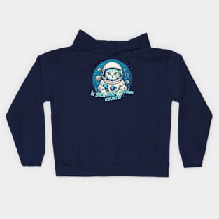 Astronaut Cat in Space Kids Hoodie